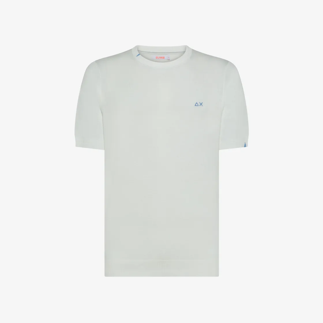 Sale T-shirt in maglia in cotone bianco panna Uomo Maglie