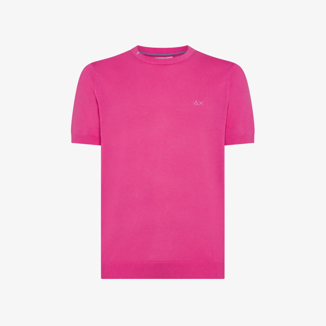 Outlet T-shirt in maglia in cotone fucsia Uomo Maglie