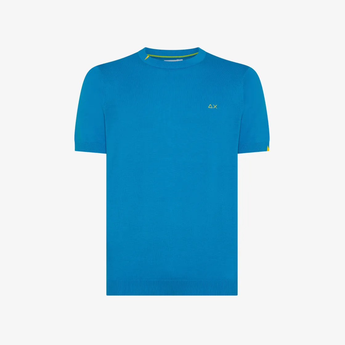 Outlet T-shirt in maglia in cotone ottanio chiaro Uomo Maglie