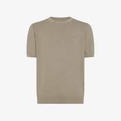 Sale T-shirt in maglia in cotone stone Uomo Maglie