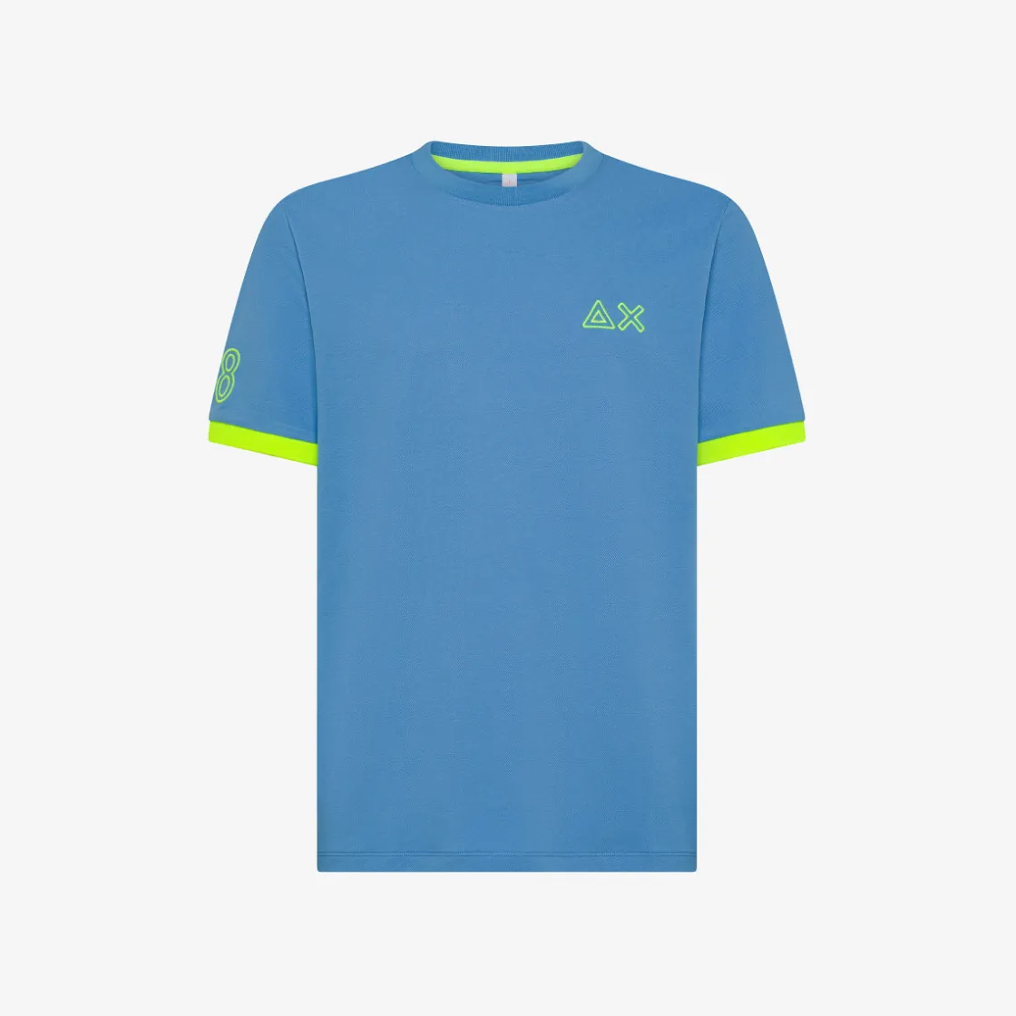 Sale T-shirt in piquet avio con ricami Uomo T-Shirts