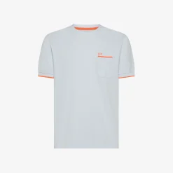 Outlet T-shirt in piquet bianco con logo fluo Uomo T-Shirts