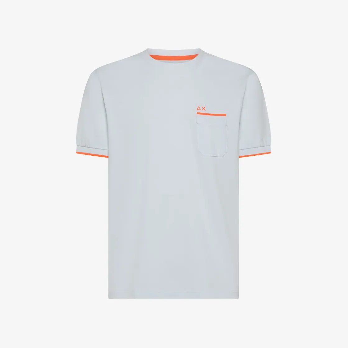 Outlet T-shirt in piquet bianco con logo fluo Uomo T-Shirts
