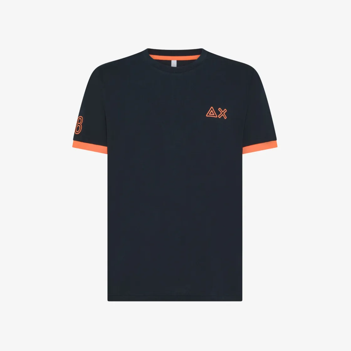 Discount T-shirt in piquet blu navy con ricami Uomo T-Shirts