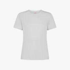 Hot T-shirt in piquet di cotone bianco Donna T-Shirts