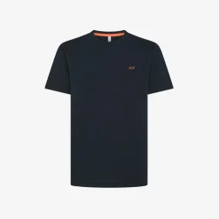 Outlet T-shirt in piquet di cotone blu navy Uomo T-Shirts