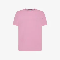 New T-shirt in piquet di cotone geranio Uomo T-Shirts