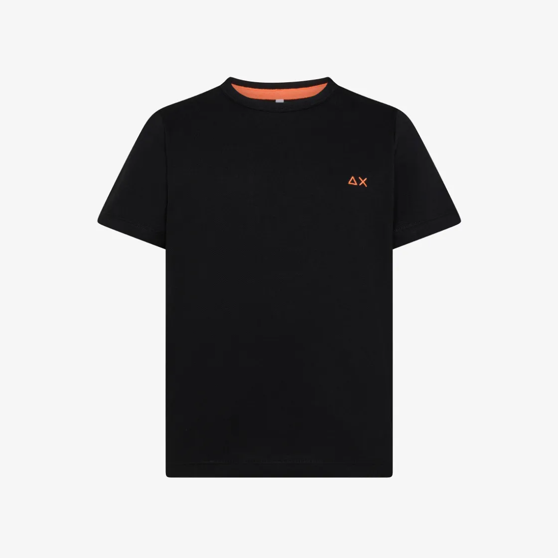 Discount T-shirt in piquet di cotone nero Bambino T-Shirts