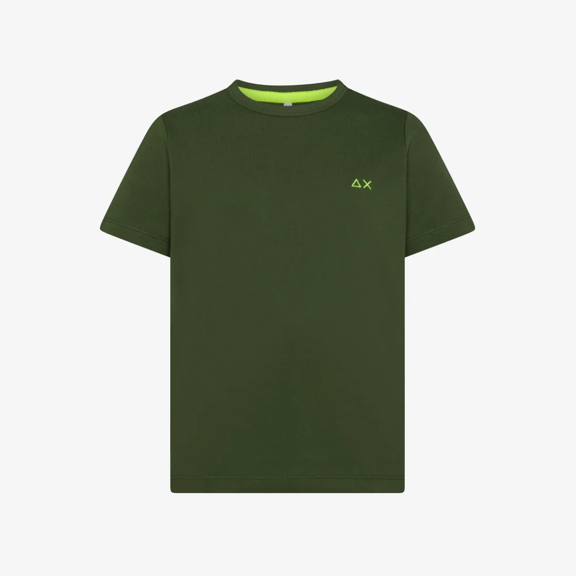 Fashion T-shirt in piquet di cotone verde scuro Bambino T-Shirts