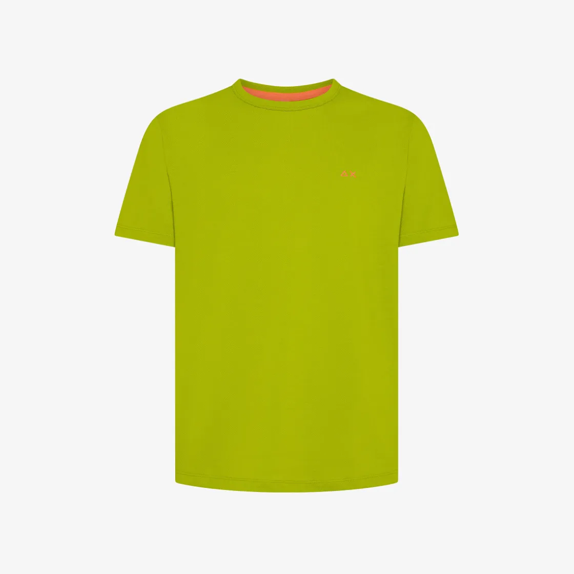 Sale T-shirt in piquet di cotone verde oliva Uomo T-Shirts