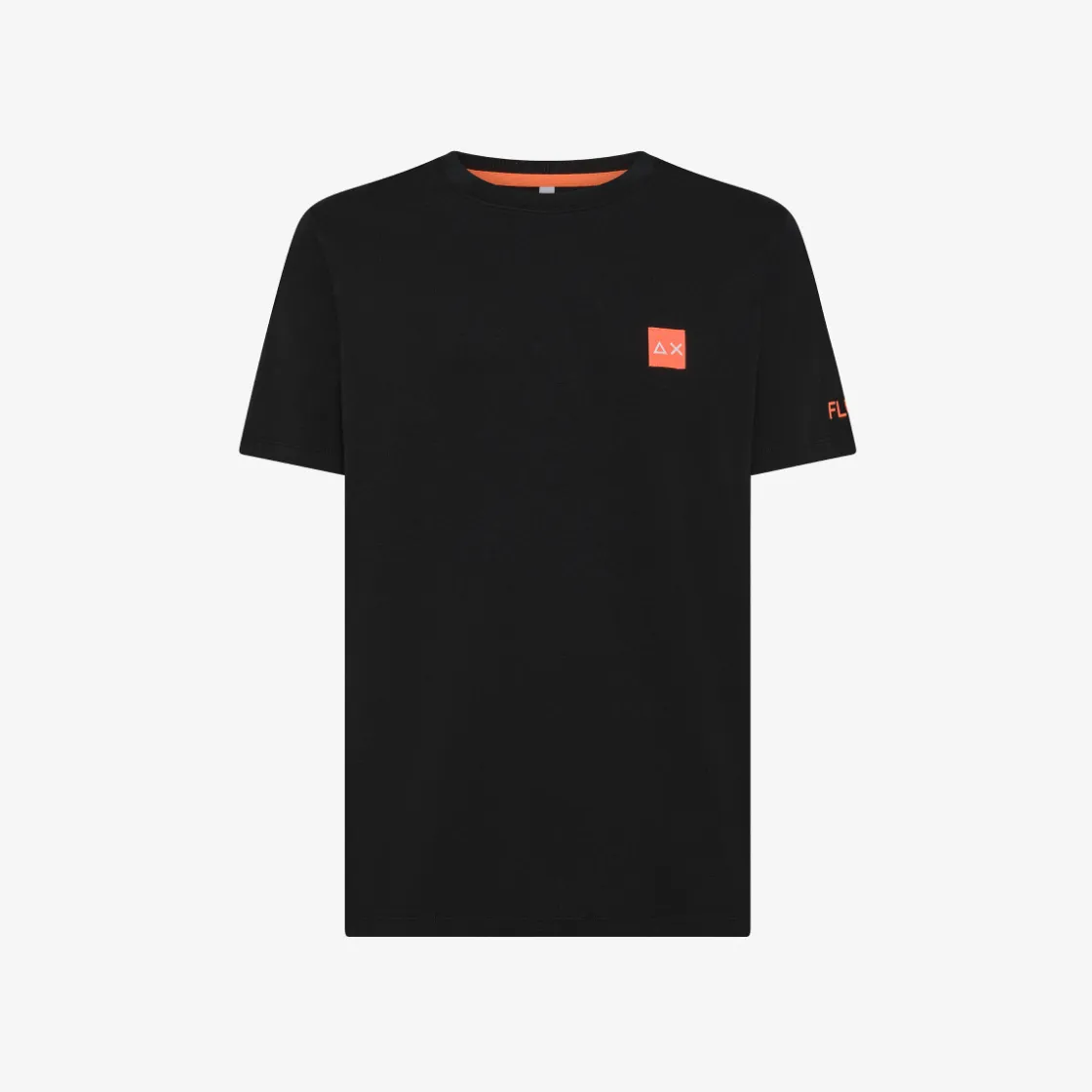 Fashion T-shirt nera con patch fluo Uomo T-Shirts