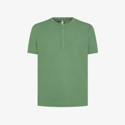 Best T-shirt serafino in jersey di cotone verde salvia Uomo T-Shirts
