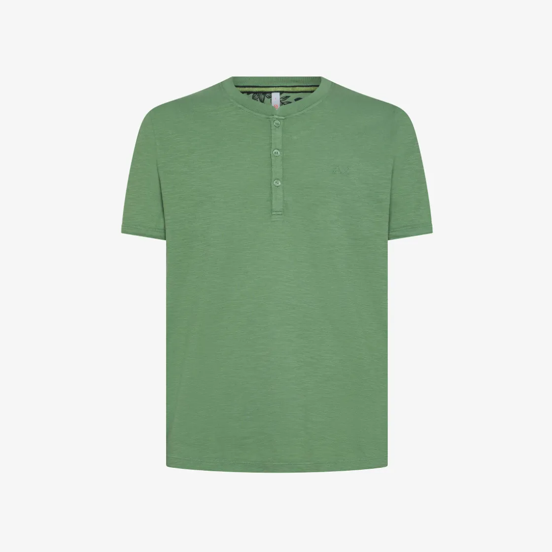 Best T-shirt serafino in jersey di cotone verde salvia Uomo T-Shirts