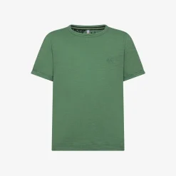 New T-shirt verde salvia in cotone fiammato Bambino T-Shirts