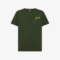 Hot T-shirt verde scuro con logo Bambino T-Shirts