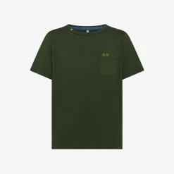 Discount T-shirt verde scuro con taschino Bambino T-Shirts